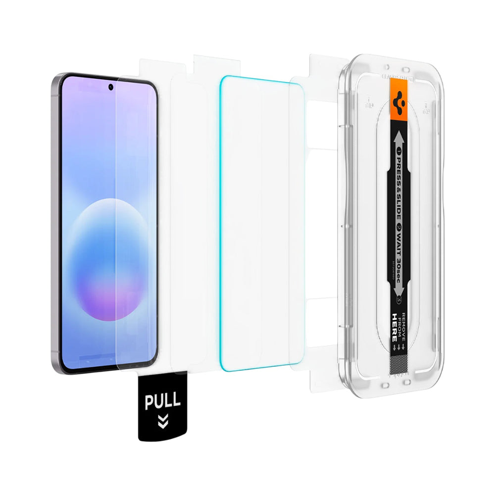 Beschermfolie Spigen GlastR EZ FIT Pro HD voor Samsung Galaxy A57 5G, Gehard Glas, Volledige Lijm, Set van 2 stuks AGL11397