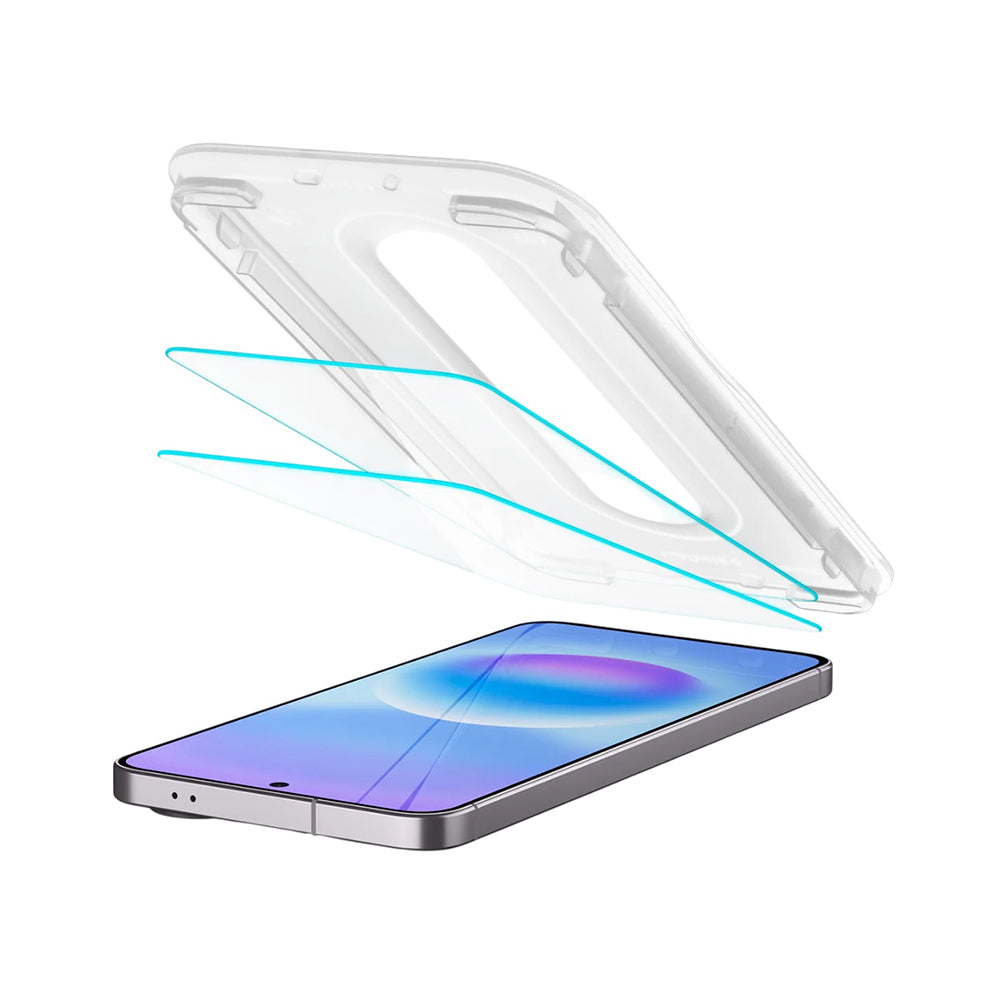 Beschermfolie Spigen GlastR EZ FIT Pro HD voor Samsung Galaxy A57 5G, Gehard Glas, Volledige Lijm, Set van 2 stuks AGL11397