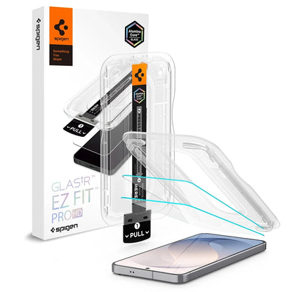 Spigen GlastR EZ FIT Pro HD schermbeschermfolie voor Samsung Galaxy S26 FE S741, gehard glas, full glue, set van 2 stuks AGL11811