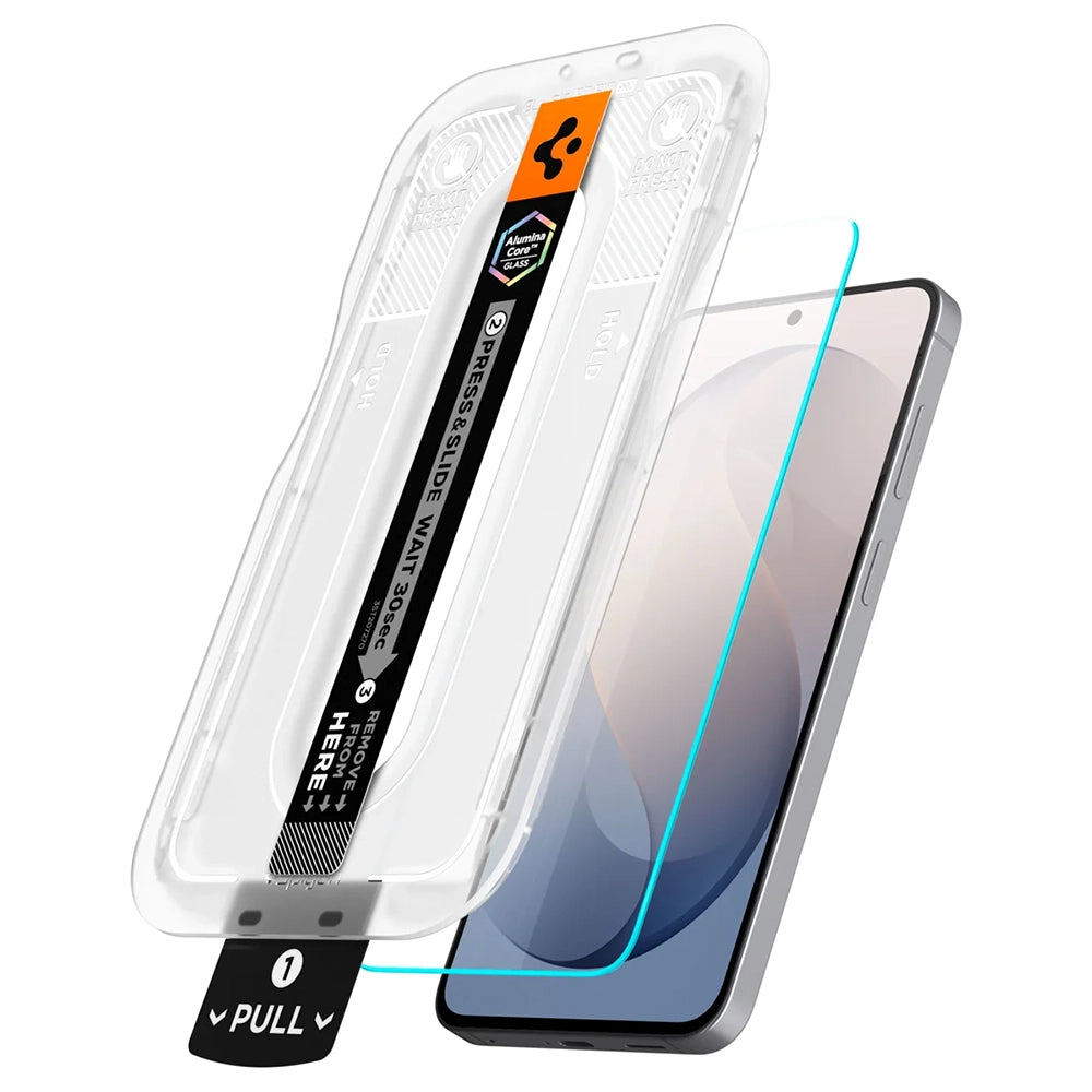 Spigen GlastR EZ FIT Pro HD schermbeschermfolie voor Samsung Galaxy S26 FE S741, gehard glas, full glue, set van 2 stuks AGL11811