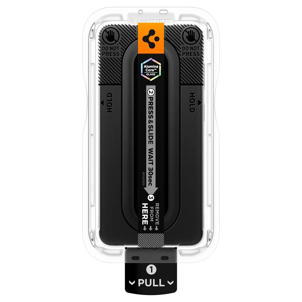 Spigen GlastR EZ FIT Pro HD schermbeschermfolie voor Samsung Galaxy S26 FE S741, gehard glas, full glue, set van 2 stuks AGL11811