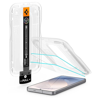 Spigen GlastR EZ FIT Pro HD schermbeschermfolie voor Samsung Galaxy S26 FE S741, gehard glas, full glue, set van 2 stuks AGL11811