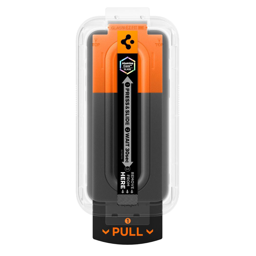 Beschermfolie Scherm Spigen GlastR EZ FIT Pro voor Apple iPhone 17 Pro / 17 / 16 Pro, Gehard Glas, Volledige Lijm