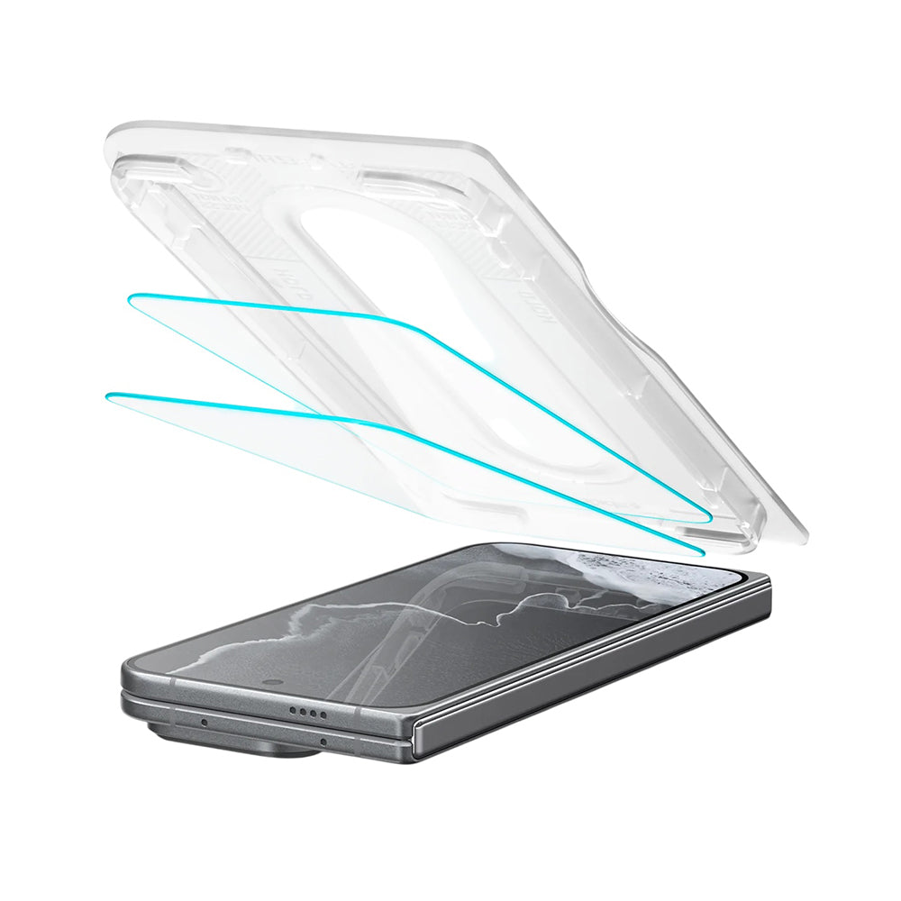 Spigen GlastR EZ FIT Pro schermbeschermfolie voor Google Pixel 11 Pro Fold, gehard glas, volledige lijm, set van 2 stuks AGL11490