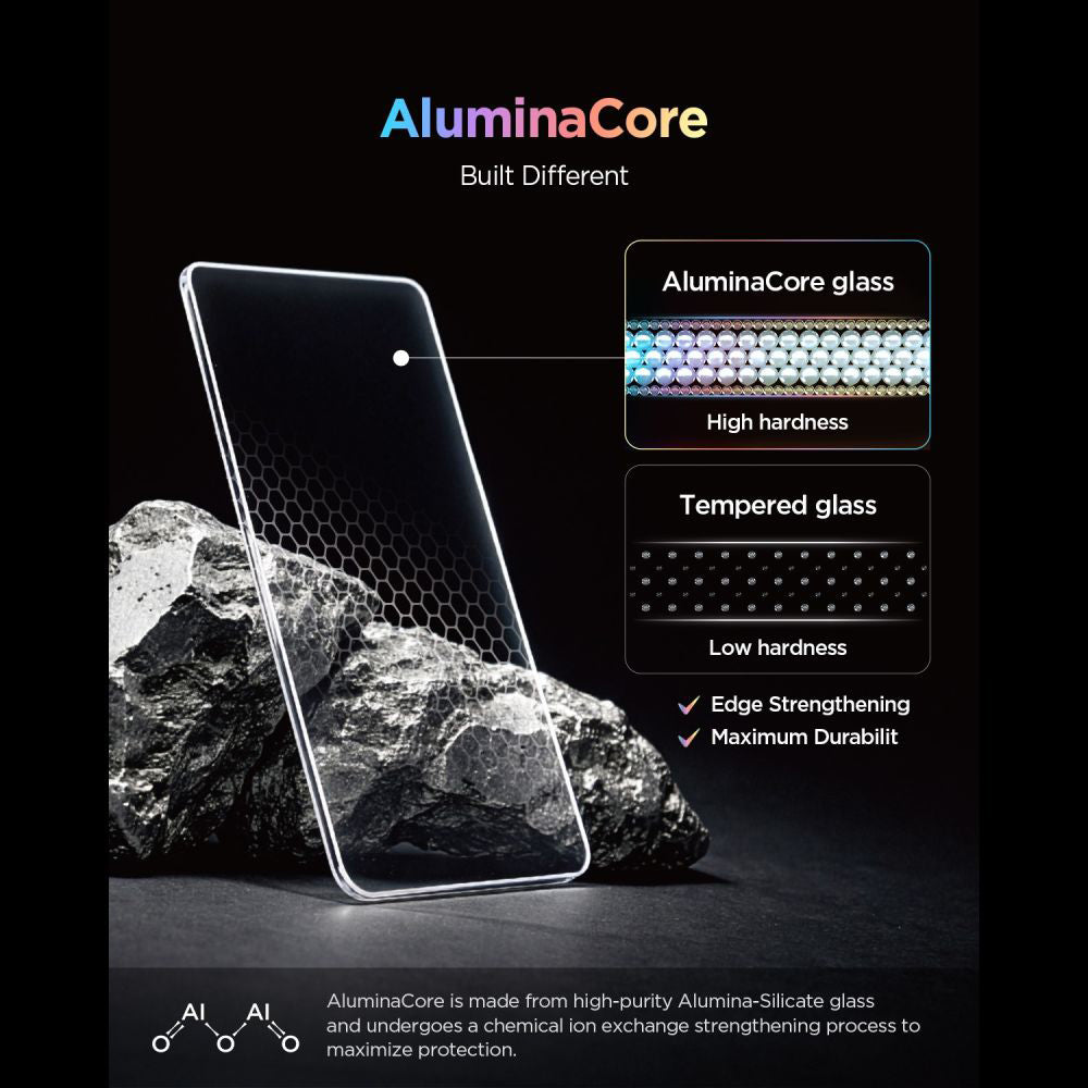 Spigen GlastR EZ FIT Pro schermbeschermfolie voor Nothing Phone (4a) Pro, gehard glas, full glue, set van 2 stuks AGL11681