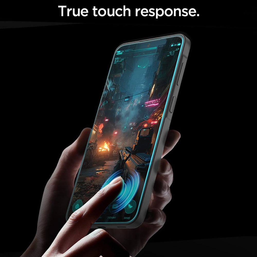 Spigen GlastR EZ FIT Pro schermbeschermfolie voor Samsung Galaxy A27 5G, gehard glas, full glue, set van 2 stuks AGL11809