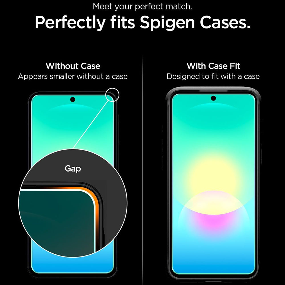 Spigen GlastR EZ FIT Pro schermbeschermfolie voor Samsung Galaxy A27 5G, gehard glas, full glue, set van 2 stuks AGL11809