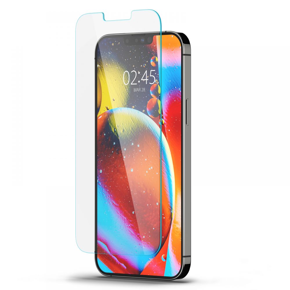 Schermbeveiligingsfolie Spigen GlastR Slim voor Apple iPhone 14 Plus / 13 Pro Max, Gehard Glas, Volledige Lijm AGL03382