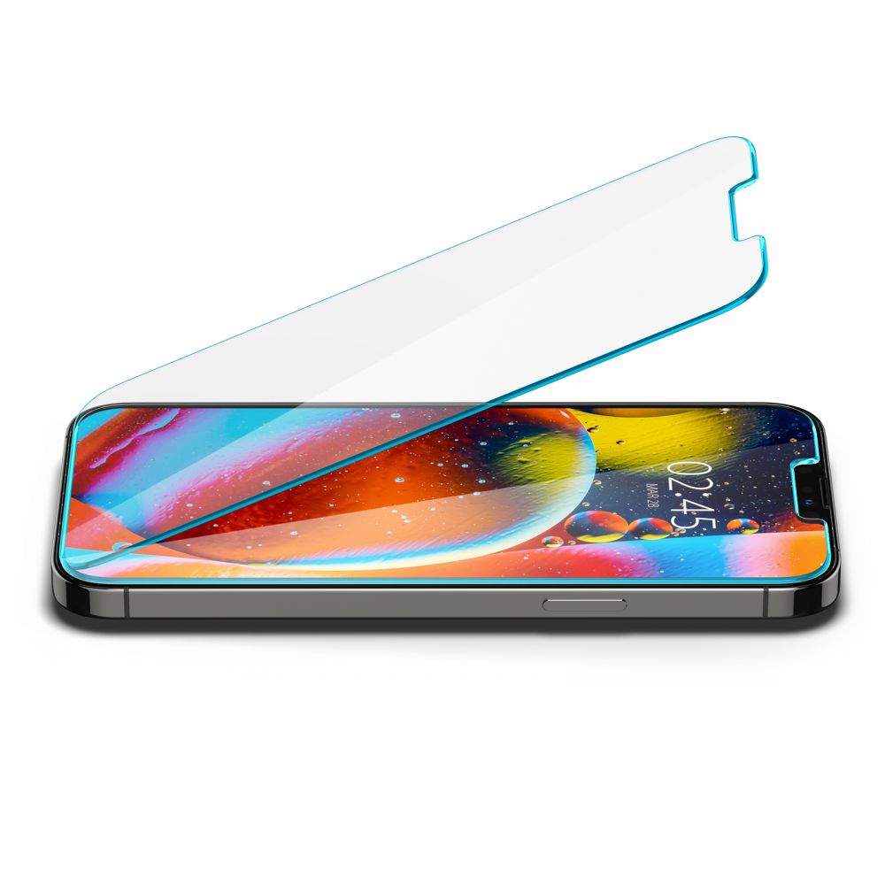Schermbeveiligingsfolie Spigen GlastR Slim voor Apple iPhone 14 Plus / 13 Pro Max, Gehard Glas, Volledige Lijm AGL03382