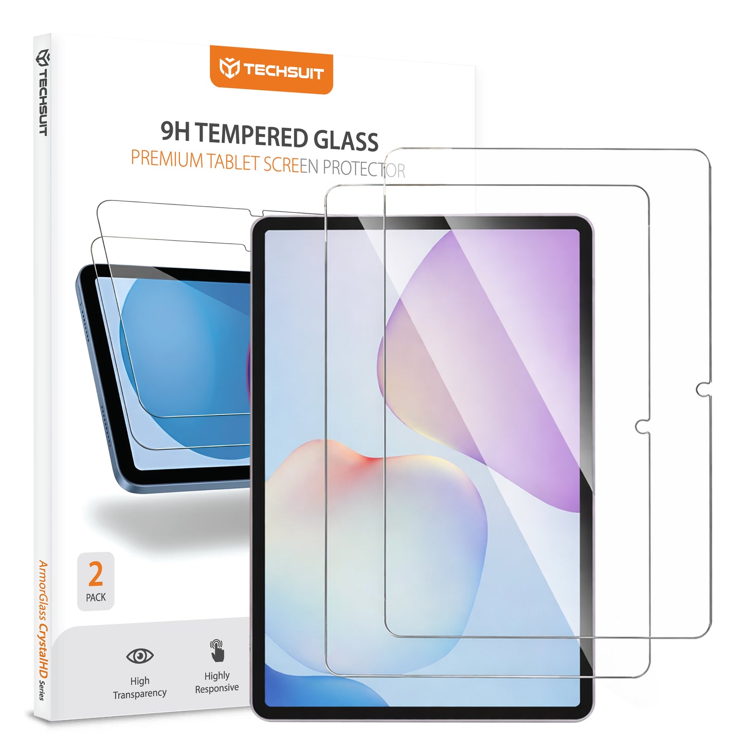 Beschermfolie Techsuit ArmorGlass CrystalHD voor Huawei MatePad 11.5 (2025), Gehard Glas, Volledige Lijm, Set van 2 Stuks