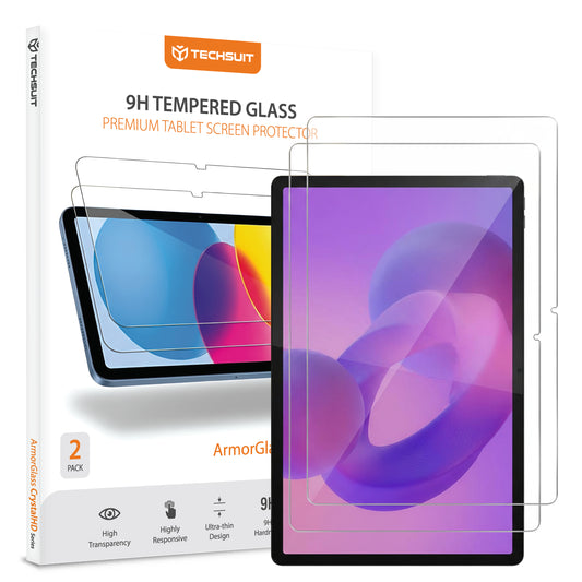 Beschermfolie Techsuit ArmorGlass CrystalHD voor Lenovo Idea Tab Plus, Gehard Glas, Volledige Lijm, Set van 2 stuks