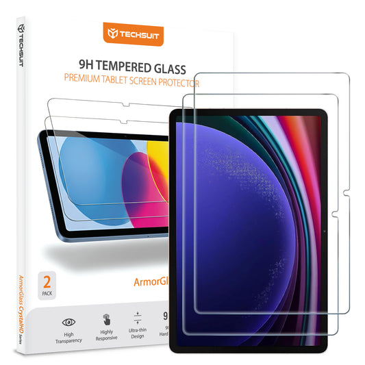 Beschermfolie Techsuit ArmorGlass CrystalHD voor Samsung Galaxy Tab S10 Lite / Tab S10 FE, Gehard Glas, Volledige Lijm, Set van 2 stuks