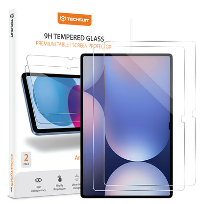 Beschermfolie Techsuit ArmorGlass CrystalHD voor Samsung Galaxy Tab S10+ / Tab S9 FE+, Gehard Glas, Volledige Lijm, Set van 2 Stuks