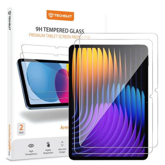 Beschermfolie Techsuit ArmorGlass CrystalHD voor Xiaomi Pad 7 / 7 Pro, Gehard Glas, Volledige Lijm, Set van 2 Stuks