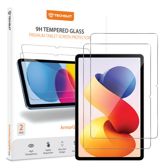 Beschermfolie Techsuit ArmorGlass CrystalHD voor Xiaomi Redmi Pad 2 Pro, Gehard Glas, Volledige Lijm, Set van 2 stuks