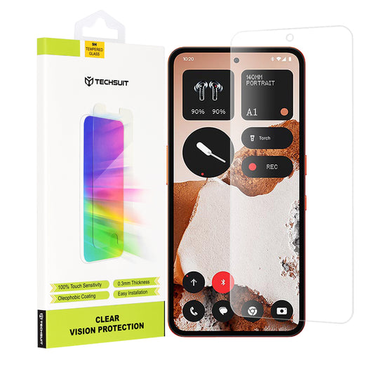 Techsuit Clear Vision schermbeschermfolie voor Nothing CMF Phone 2 Pro, gehard glas, volledige lijmlaag
