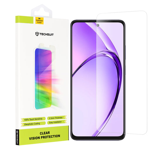 Techsuit Clear Vision schermbeschermfolie voor Oppo A80, gehard glas, volledige lijmlaag