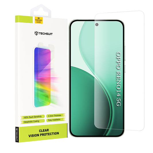 Beschermfolie Techsuit Clear Vision voor Oppo Reno14, Gehard Glas