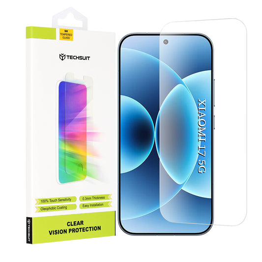 Beschermfolie Techsuit Clear Vision voor Xiaomi 17, Gehard Glas, Volledige Lijm