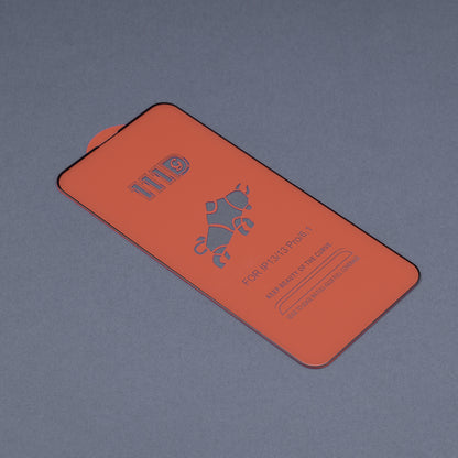Techsuit schermbeschermfolie voor Apple iPhone 13 mini, gehard glas, full glue, 111D, zwart