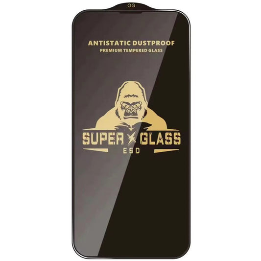 Techsuit schermbeschermfolie voor Apple iPhone 18 Pro, gehard glas, full glue, zwart