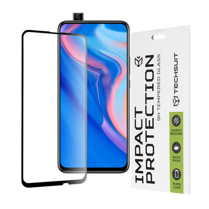 Techsuit schermbeschermfolie voor Huawei Y9 Prime (2019) / P Smart Z, gehard glas, full glue, 111D, zwart