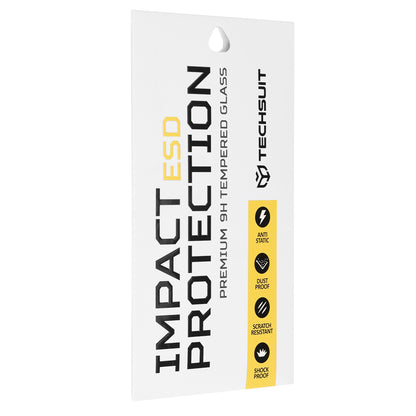 Techsuit schermbeschermfolie voor Motorola Moto G86 Power / G86, gehard glas, full glue, zwart