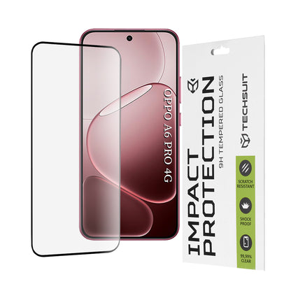 Beschermfolie Techsuit Scherm voor Oppo A6 Pro 5G / A6 Pro 4G, Gehard Glas, Volledige Lijm, 111D, Zwart