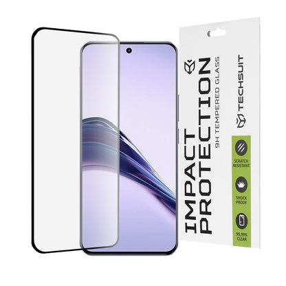 Techsuit schermbeschermfolie voor Realme 13 Pro / 13 Pro+, gehard glas, full glue, 111D, zwart