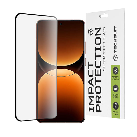 Techsuit schermbeschermfolie voor Realme GT 7 Pro, gehard glas, full glue, 111D, zwart