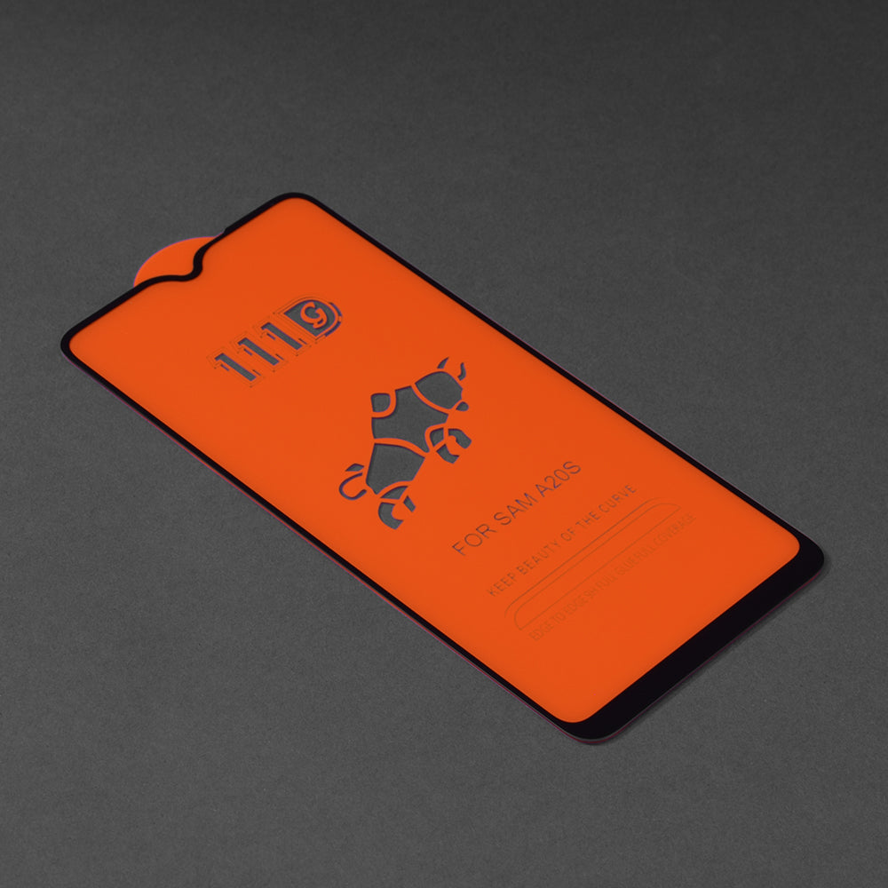 Techsuit schermbeschermfolie voor Samsung Galaxy A20s A207, gehard glas, full glue, 111D, zwart