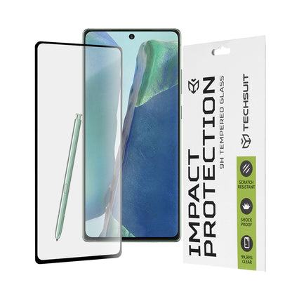 Techsuit schermbeschermfolie voor Samsung Galaxy Note 20 5G N981 / Note 20 N980, gehard glas, full glue, 111D, zwart
