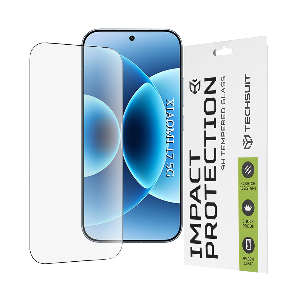 Beschermfolie Techsuit Scherm voor Xiaomi 17, Gehard Glas, Volledige Lijm, 111D, Zwart