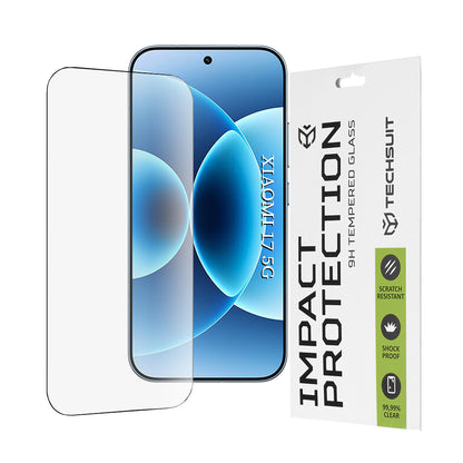 Beschermfolie Techsuit Scherm voor Xiaomi 17, Gehard Glas, Volledige Lijm, 111D, Zwart