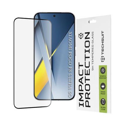 Beschermfolie Techsuit Scherm voor Xiaomi Poco F8 Ultra, Gehard Glas, Volledige Lijm, 111D, Zwart