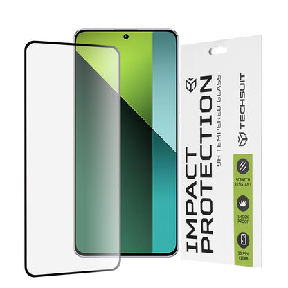 Techsuit schermbeschermfolie voor Xiaomi Poco X6 / Redmi Note 13 Pro 5G, gehard glas, full glue, 111D, zwart