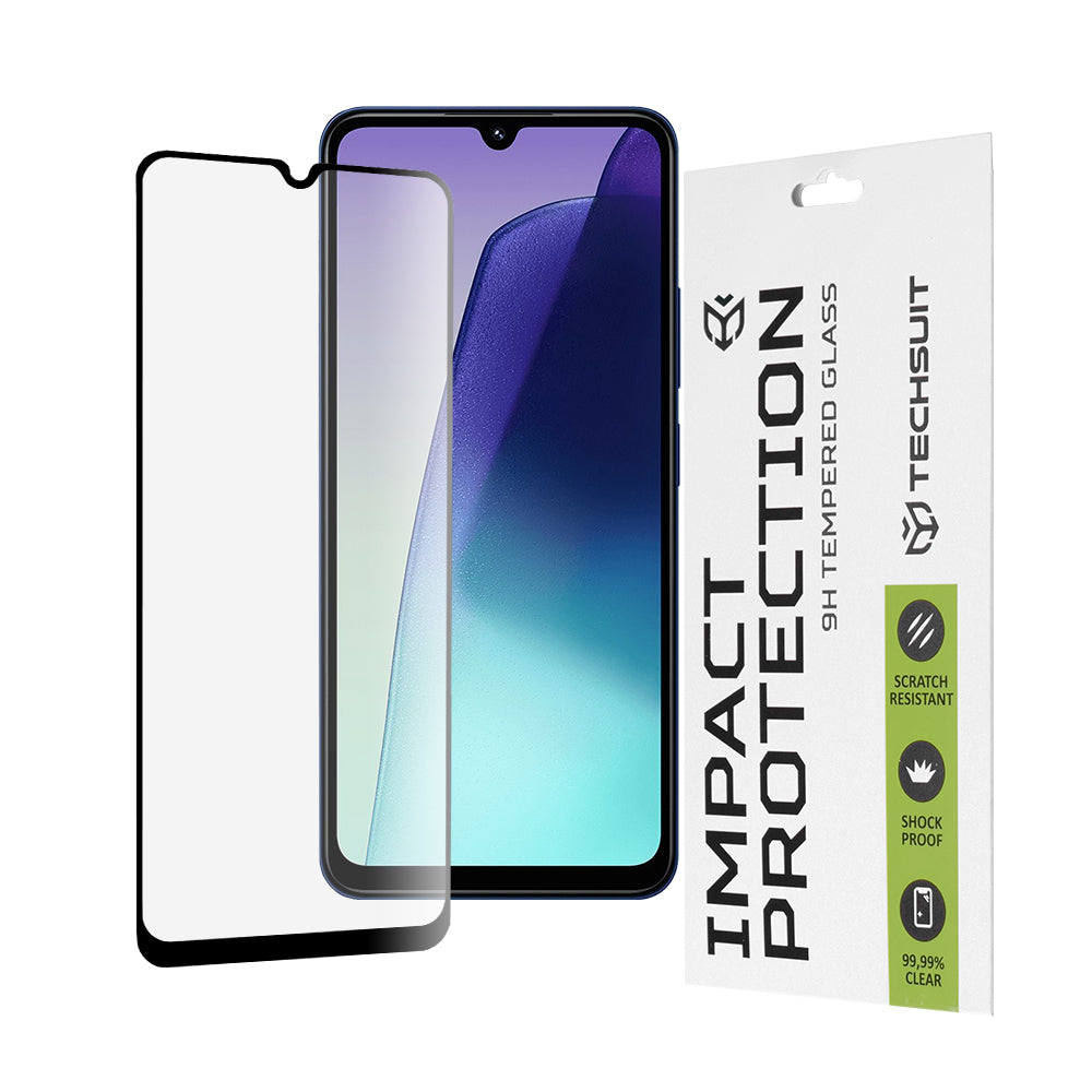 Techsuit schermbeschermfolie voor Xiaomi Redmi A5 4G (Regionaal) / 14C / Poco C75, gehard glas, full glue, 111D, zwart