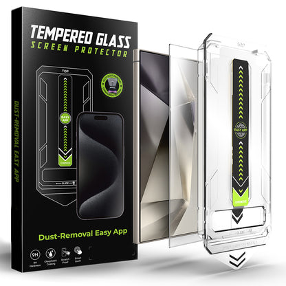 Techsuit TitanGlass CrystalHD schermbeschermfolie voor Samsung Galaxy S24 Ultra S928, gehard glas, volledige lijmlaag