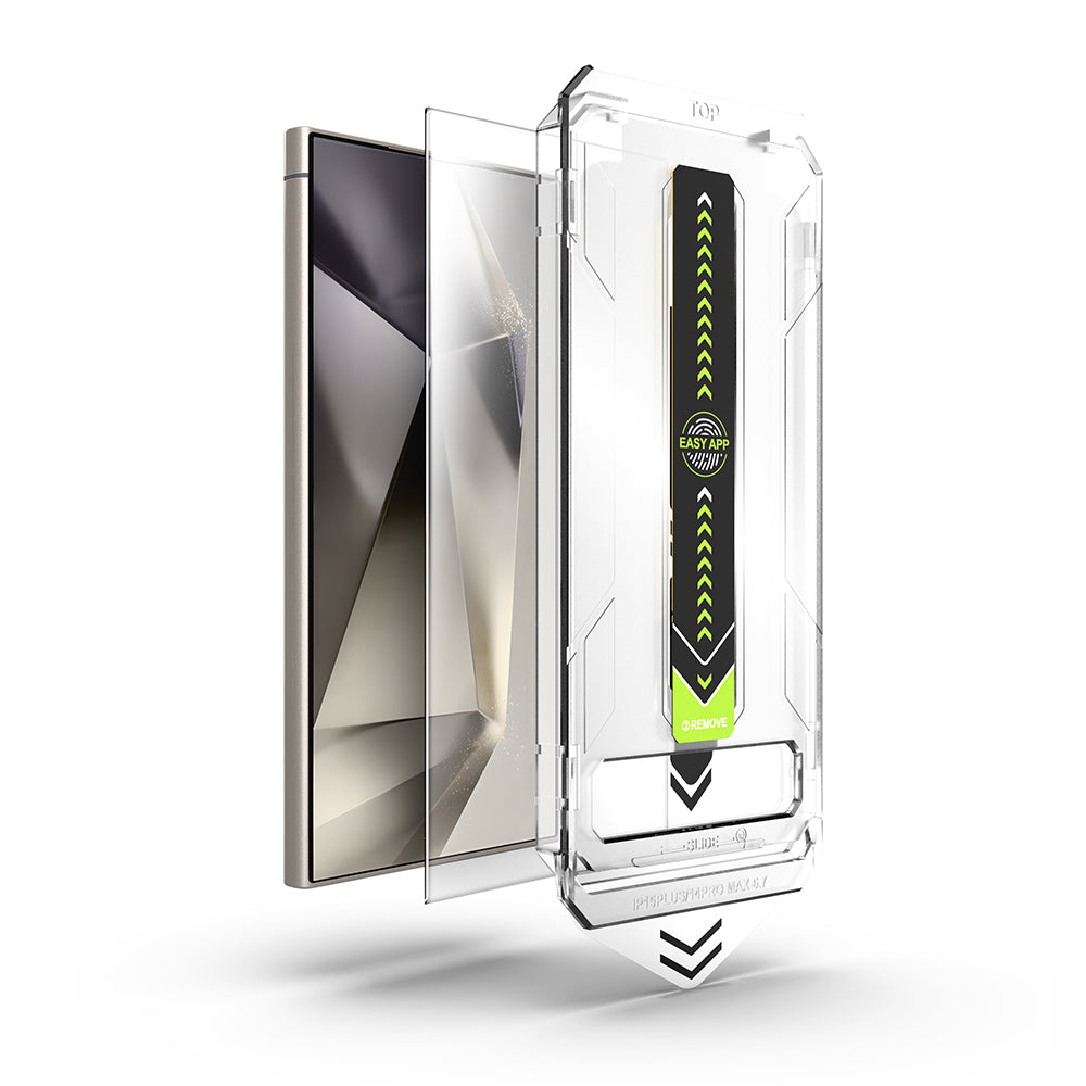 Techsuit TitanGlass CrystalHD schermbeschermfolie voor Samsung Galaxy S24 Ultra S928, gehard glas, volledige lijmlaag