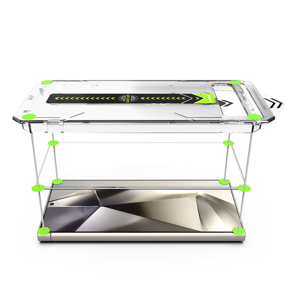 Techsuit TitanGlass CrystalHD schermbeschermfolie voor Samsung Galaxy S24 Ultra S928, gehard glas, volledige lijmlaag