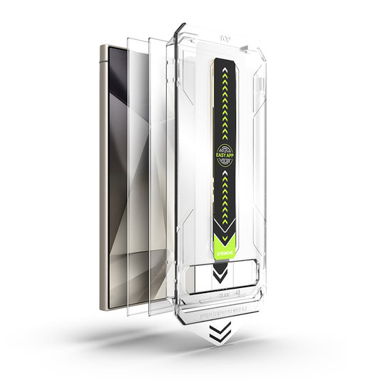 Techsuit TitanGlass CrystalHD schermbeschermfolie voor Samsung Galaxy S24 Ultra S928, gehard glas, volledige lijm, set van 2 stuks
