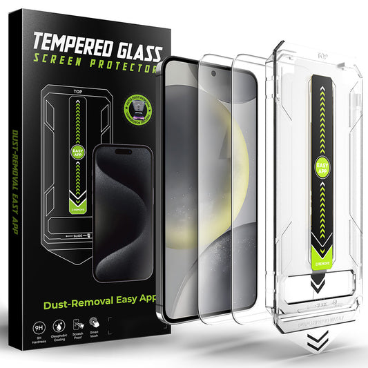 Techsuit TitanGlass CrystalHD schermbeschermfolie voor Samsung Galaxy S25+ S936 / S24+ S926, gehard glas, volledige lijm, set van 2 stuks