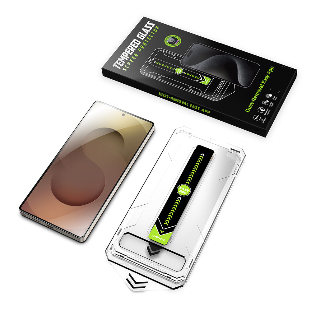 Techsuit TitanGlass CrystalHD schermbeschermfolie voor Samsung Galaxy S25 S931 / S24 S921, gehard glas, volledige lijmlaag