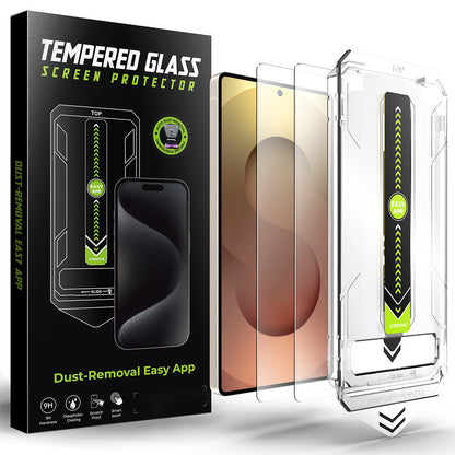 Techsuit TitanGlass CrystalHD schermbeschermfolie voor Samsung Galaxy S25 Ultra S938, gehard glas, volledige lijm, set van 2 stuks