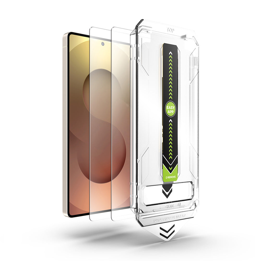 Techsuit TitanGlass CrystalHD schermbeschermfolie voor Samsung Galaxy A56 A566 / S24 FE S721, gehard glas, volledige lijm, set van 2 stuks