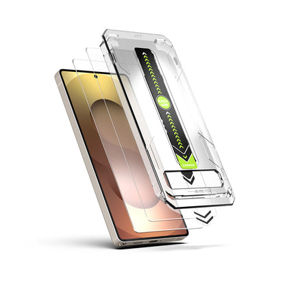 Techsuit TitanGlass CrystalHD schermbeschermfolie voor Samsung Galaxy A56 A566 / S24 FE S721, gehard glas, volledige lijm, set van 2 stuks