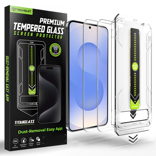 Beschermfolie Techsuit TitanGlass CrystalHD voor Samsung Galaxy S26, Gehard Glas, Volledige Lijm, Set van 2 stuks