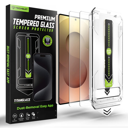 Beschermfolie Techsuit TitanGlass CrystalHD voor Samsung Galaxy S26 Ultra, Gehard Glas, Volledige Lijm, Set van 2 Stuks