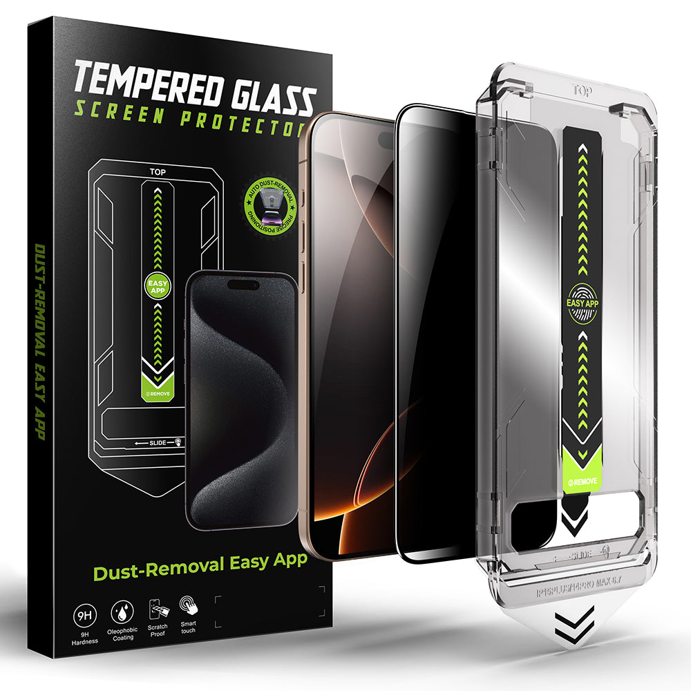 Privacy Techsuit TitanGlass schermbeschermfolie voor Apple iPhone 12 Pro Max, gehard glas, volledige lijm