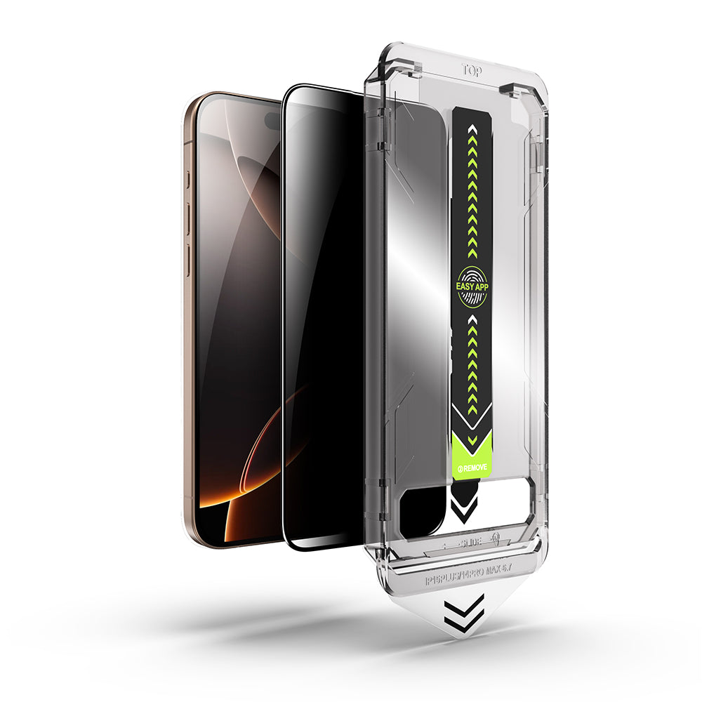 Privacy Techsuit TitanGlass schermbeschermfolie voor Apple iPhone 12 Pro Max, gehard glas, volledige lijm